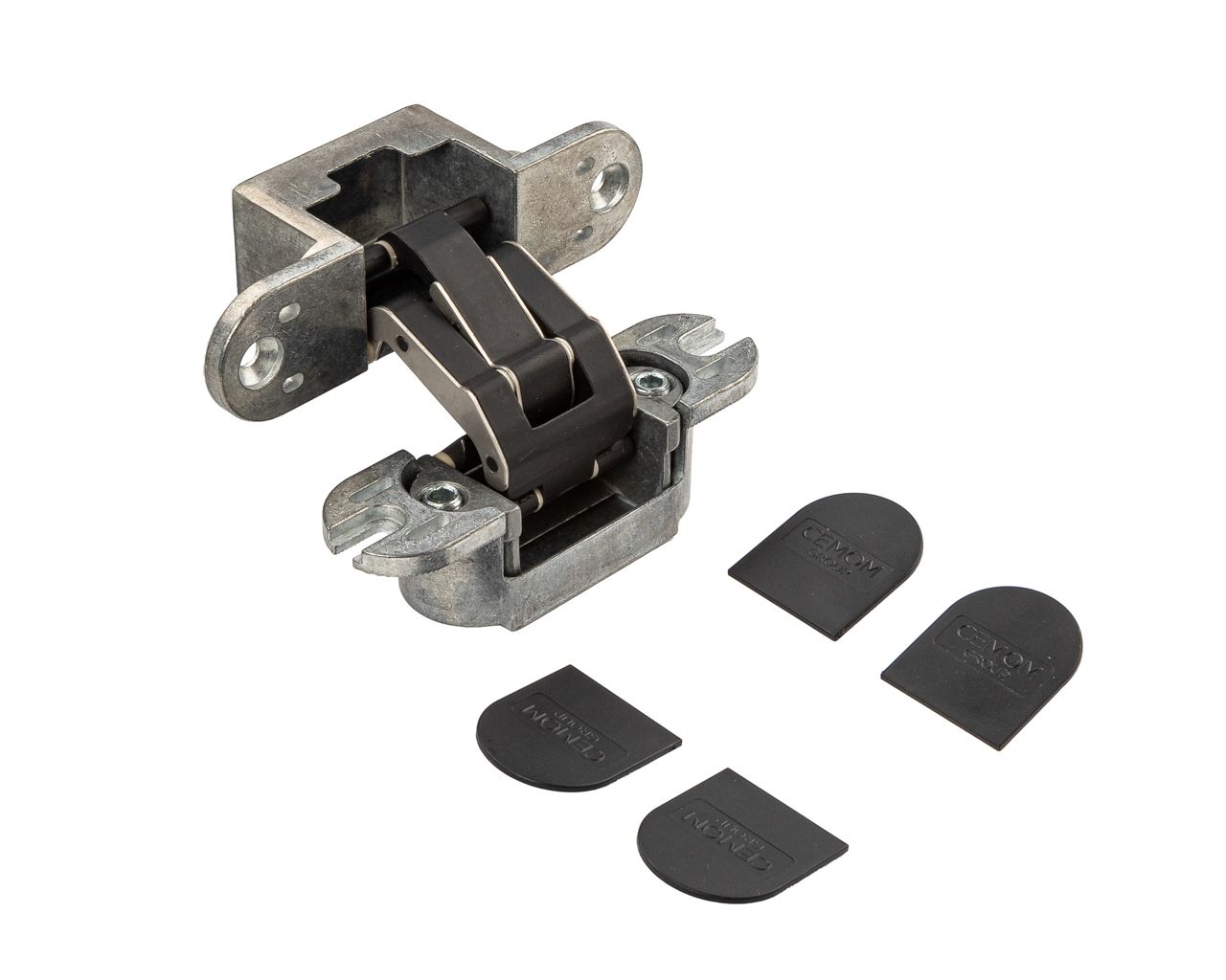 Петля дверная скрытая универсальная со смещением плоскостей, 3D, 111.5x29 мм, 50 кг, цамак черный мат., с 4 пласт. колпачками. Рис. 2 Петля дверная скрытая универсальная со смещением плоскостей, 3D, 111.5x29 мм, 50 кг, цамак черный мат., с 4 пласт. колпачками. Рис. 2