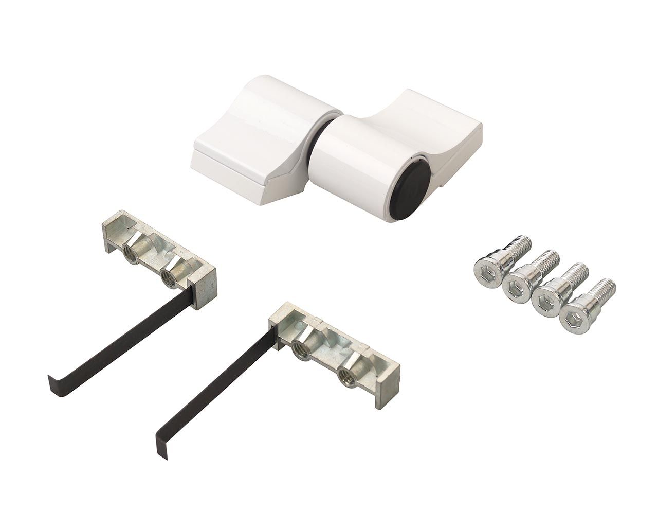 Петля дверная втулочная 2-х секционная, м/о 62, крепление на хол. профиль, белый RAL9016. Рис. 1