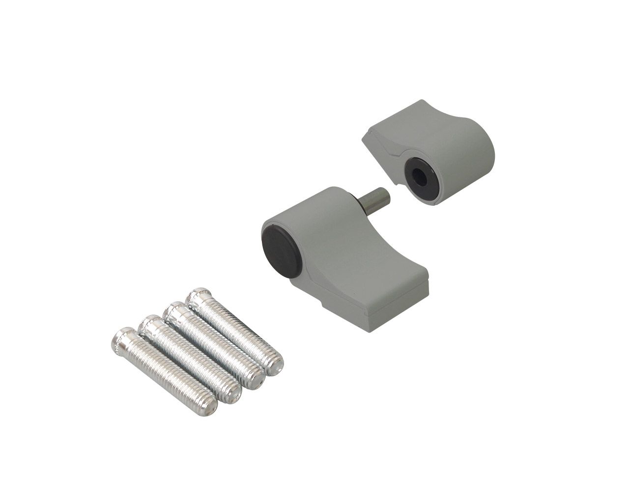 Петля дверная втулочная 2-х секционная, м/о 62, крепление на тепл. профиль, серебр. RAL9006. Рис. 3 Петля дверная втулочная 2-х секционная, м/о 62, крепление на тепл. профиль, серебр. RAL9006. Рис. 3