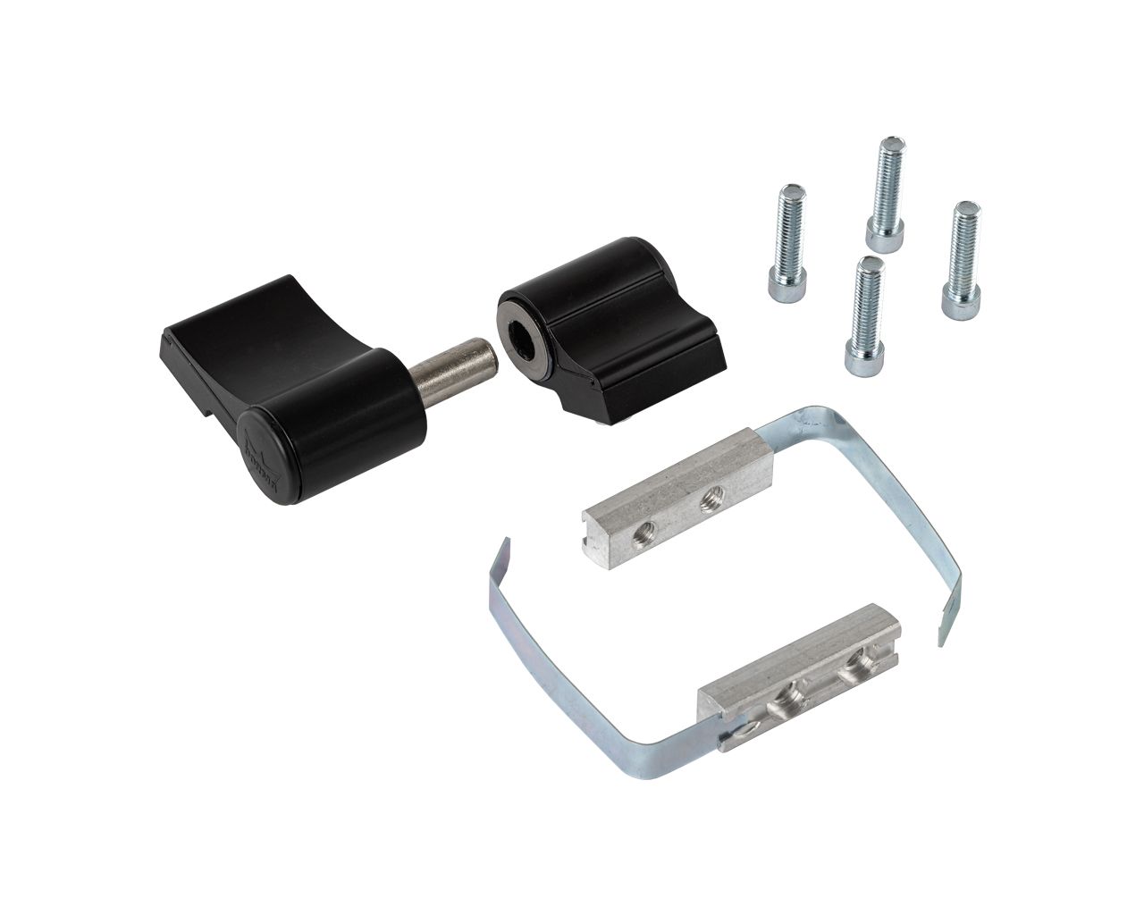 Петля дверная втулочная 2-х секционная, м/о 63 мм, крепление на хол. профиль, черн. 9005. Рис. 1