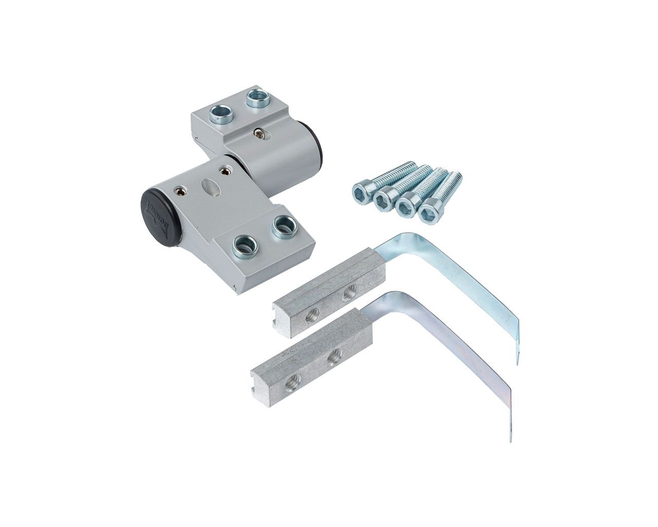 Петля дверная втулочная 2-х секционная, м/о 63 мм, крепление на хол. профиль, сер. 9006. Рис. 2