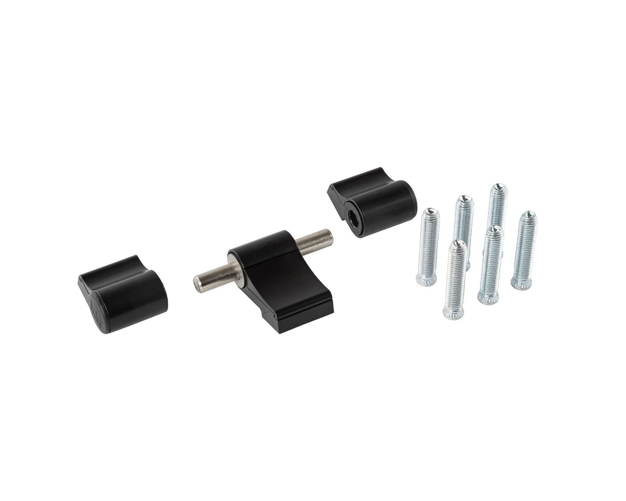 Петля дверная втулочная 3-х секционная, м/о 63 мм, крепление на тепл. профиль, черн. 9005. Рис. 1