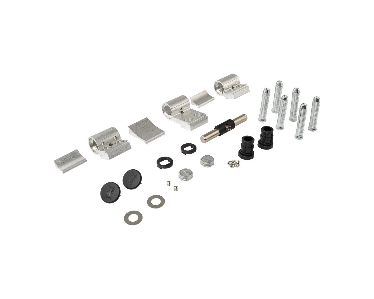 Петля дверная втулочная 3-х секционная, м/о 63 мм, крепление на тепл. профиль, неокраш.. Рис. 1