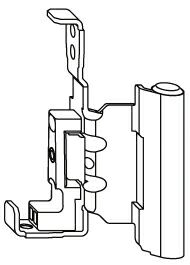 Петля нижняя створочная фальцевая KF-12/20-13 левая. Рис. 1