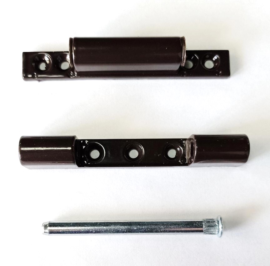 Петля оконная 100 мм коричневый RAL8019 3 части.. Рис. 1 Петля оконная 100 мм коричневый RAL8019 3 части.. Рис. 1