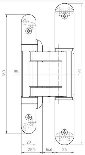 Петля скрытая 3D регулируемая для фальцованных дверей весом до 60 кг, цвет хром матовый. Рис. 2 Петля скрытая 3D регулируемая для фальцованных дверей весом до 60 кг, цвет хром матовый. Рис. 2