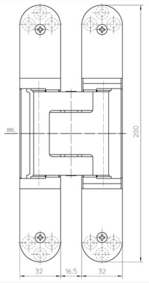 Петля скрытая 3D регулируемая для тяжелых дверей весом до 120 кг, цвет хром матовый. Рис. 3 Петля скрытая 3D регулируемая для тяжелых дверей весом до 120 кг, цвет хром матовый. Рис. 3