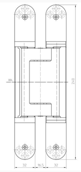 Петля скрытая 3D регулируемая для тяжелых нефальцованных дверей весом до 200 кг, цвет хром матовый. Рис. 2 Петля скрытая 3D регулируемая для тяжелых нефальцованных дверей весом до 200 кг, цвет хром матовый. Рис. 2