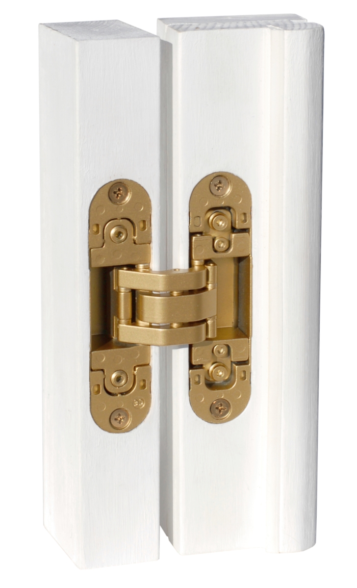 Петля скрытая, 3D, универсальная, 120x30 мм, 60 кг, цамак, золото матовое. Рис. 2