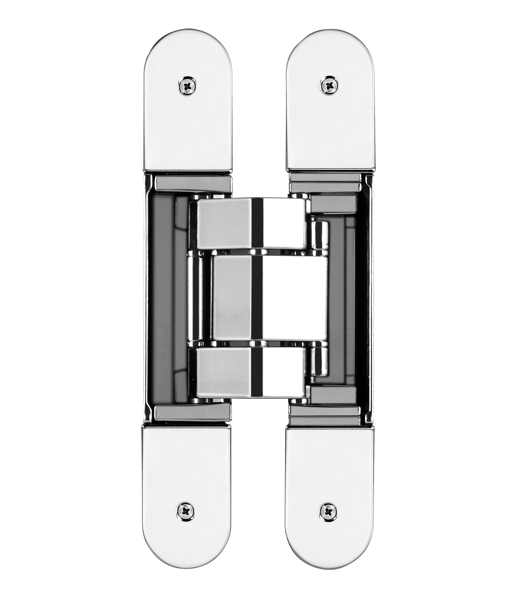 Петля скрытая, 3D, универсальная, 190x31 мм, 120 кг, цамак/алюминий, хром полированный. Рис. 1