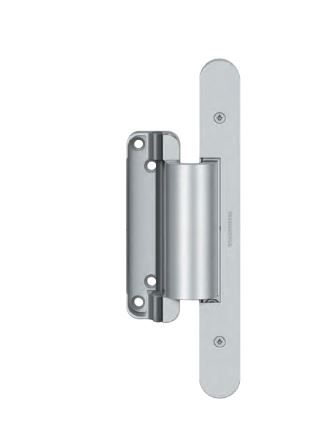 Петля скрытая для дверей с наплавом,  3D, 160 кг, хром матовый. Рис. 1