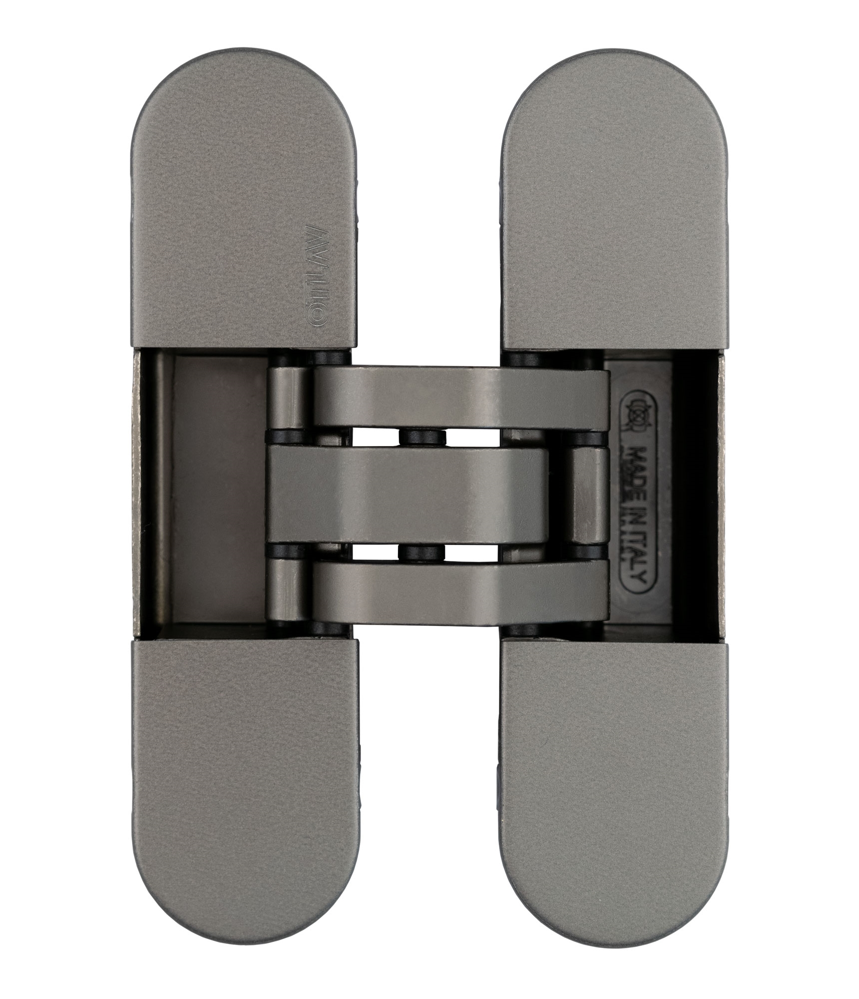 Петля скрытая, универсальная, 3D, 120x30 мм, 60 кг, цамак, темный титан. Рис. 1