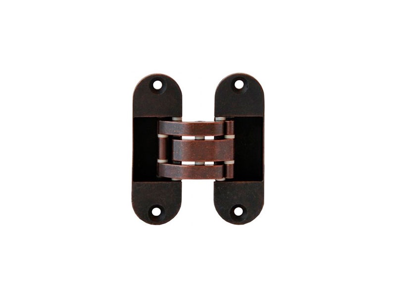 Петля скрытая, универсальная, нерегулируемая, 90x30 мм, 40 кг, цамак, бронза. Рис. 1