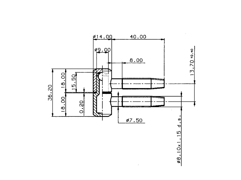 Петля ввертная, 2-штыревая, рамная часть, диаметр 14 мм, сталь, оцинкованный. Рис. 3 Петля ввертная, 2-штыревая, рамная часть, диаметр 14 мм, сталь, оцинкованный. Рис. 3
