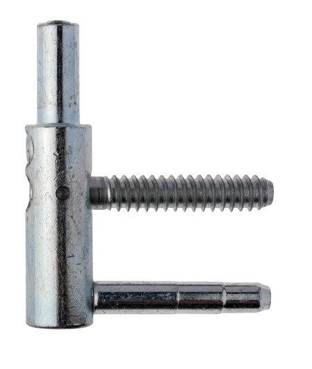 Петля ввертная, 4-штыревая, 3D, рамная часть, диаметр 14 мм, сталь, оцинкованный. Рис. 1