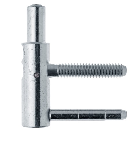 Петля ввертная, 4-штыревая, 3D, рамная часть, диаметр 20 мм, сталь, оцинкованный. Рис. 1