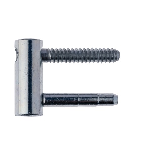 Петля ввертная, 4-штыревая, 3D, створочная часть, диаметр 14 мм, сталь, оцинкованный. Рис. 1