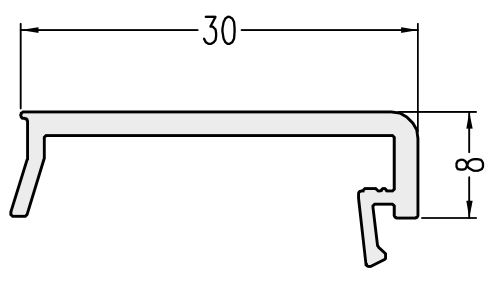 Планка доборная Алюстарт, алюминий, серебристый. Рис. 2