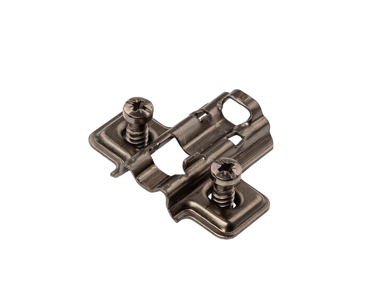 Планка монтажная для петель Alphalux  Titan, Clip-on, H=4, крестовая, с предустановленными евровинтами, титан. Рис. 2