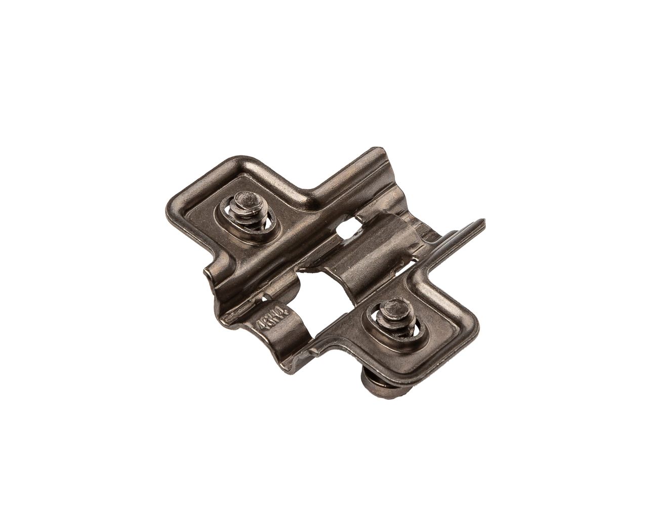 Планка монтажная для петель Alphalux Titan, Clip-on, H=4, крестовая, с предустановленными евровинтами, титан. Рис. 3 Планка монтажная для петель Alphalux Titan, Clip-on, H=4, крестовая, с предустановленными евровинтами, титан. Рис. 3