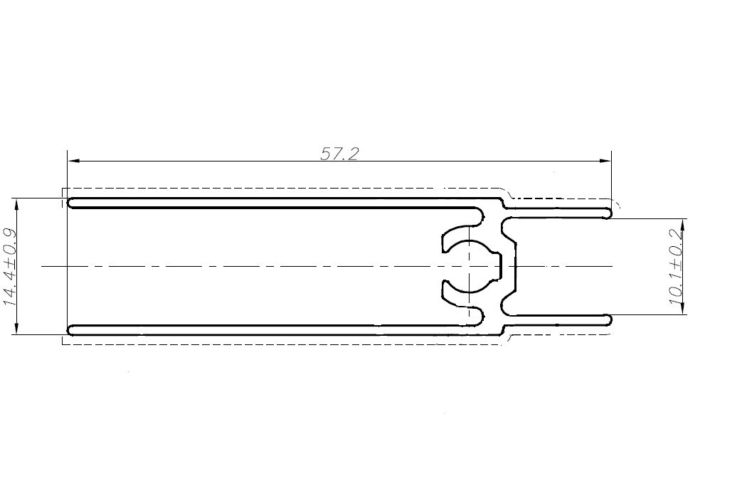 Планка нижняя, алюминий, черный муар, 5800 мм. Рис. 1