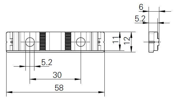 Подкладка под ответную планку Alu 100. Рис. 1