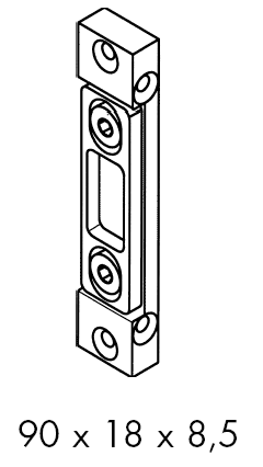 3331149 Планка ответная, для дополнительного запора, для дверей с наплавом, универсальная, оцинкованный. Рис. 2 3331149 Планка ответная, для дополнительного запора, для дверей с наплавом, универсальная, оцинкованный. Рис. 2
