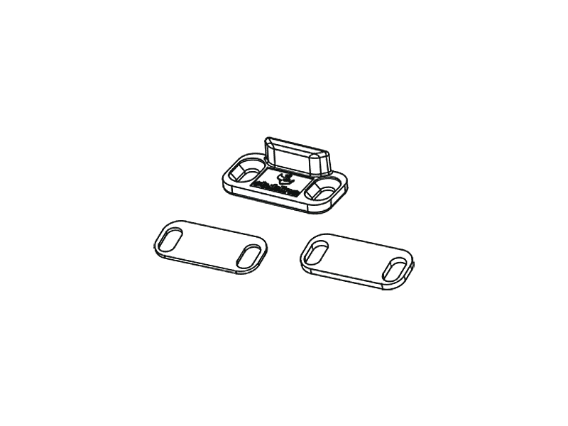 Планка ответная элементов фасадного окна (1 ответная планка, 2 подкладки). Рис. 3