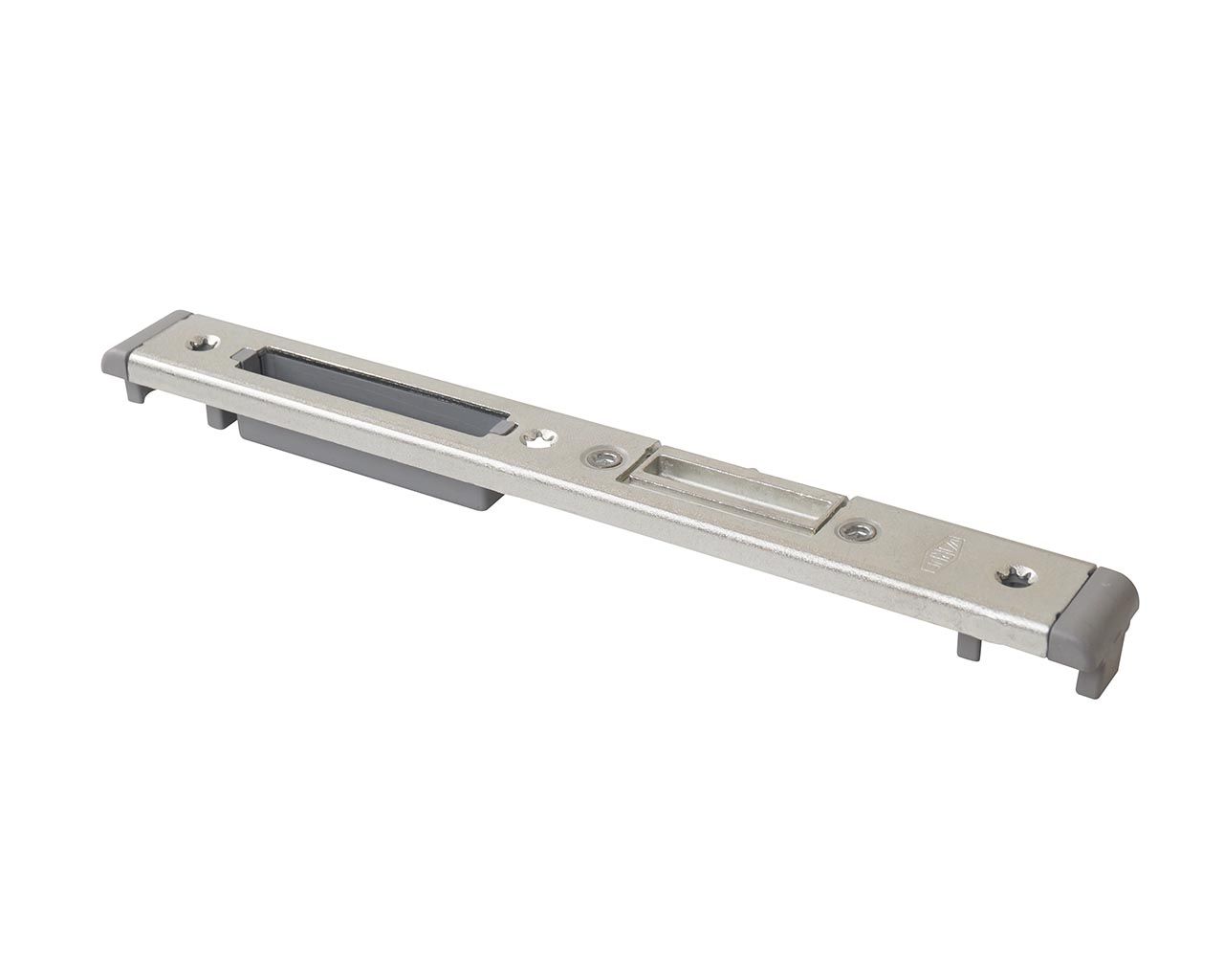 Планка ответная под ригель с фалевой защелкой Elementis (регулируемая) под штульп 13 система, правая. Рис. 1