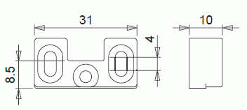 Планка ответная шпингалета (Totem, Pesos), 0132500001. Рис. 2 Планка ответная шпингалета (Totem, Pesos), 0132500001. Рис. 2