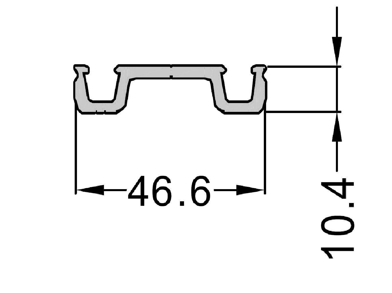 Планка прижимная ALUMARK 6,8м неокрашенный. Рис. 1