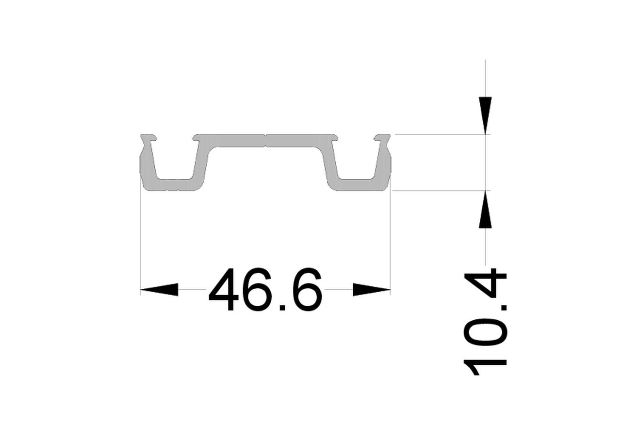 Планка прижимная ALUMARK 6,8м неокрашенный. Рис. 2