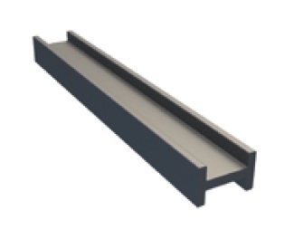 Планка средняя для перегородок L-3000 мм, черный. Рис. 1