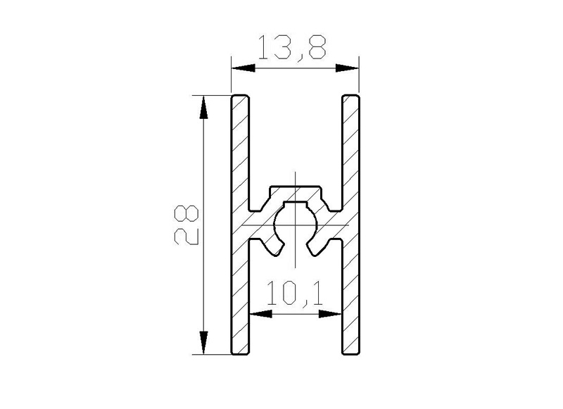 Планка средняя под крепеж, FIRMAX, алюминий, L=5800 мм, серебро.. Рис. 2