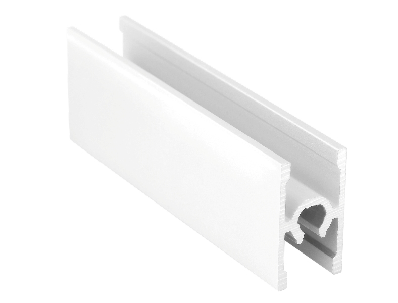 Планка средняя под крепеж, алюминий в ПВХ, L=5900 мм, белый глянец.. Рис. 1 Планка средняя под крепеж, алюминий в ПВХ, L=5900 мм, белый глянец.. Рис. 1