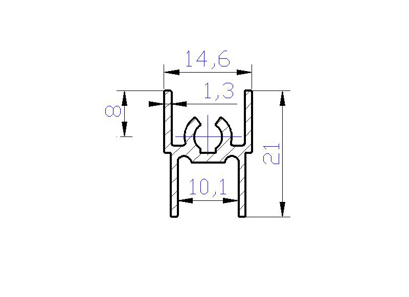 Планка верхняя, FIRMAX, алюминий, L=5800 мм, золото.. Рис. 3