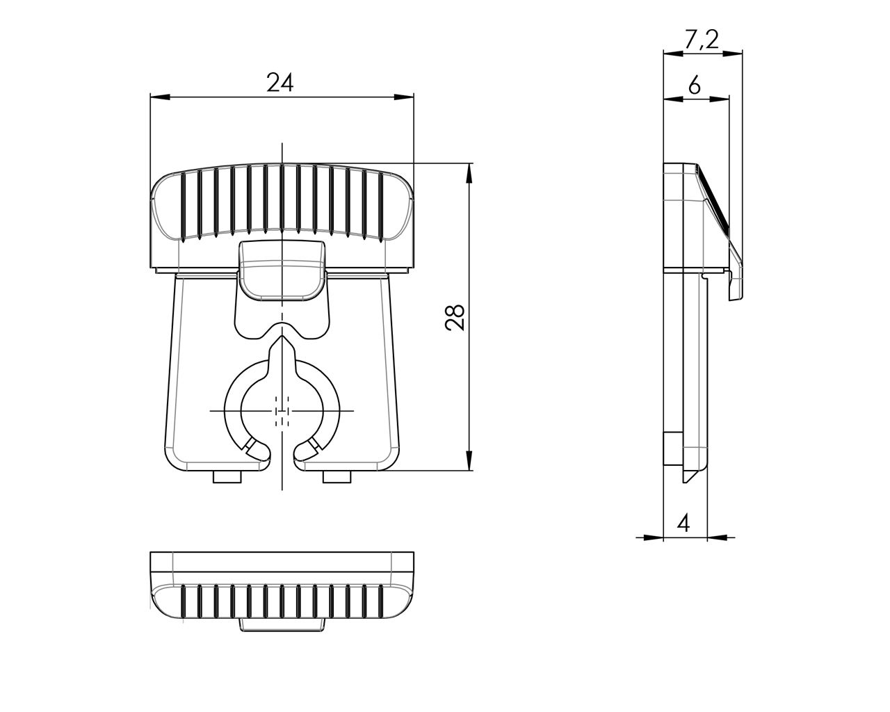 Пластиковые заглушки для ответных планок и замков (комплект 2 шт). Рис. 2 Пластиковые заглушки для ответных планок и замков (комплект 2 шт). Рис. 2