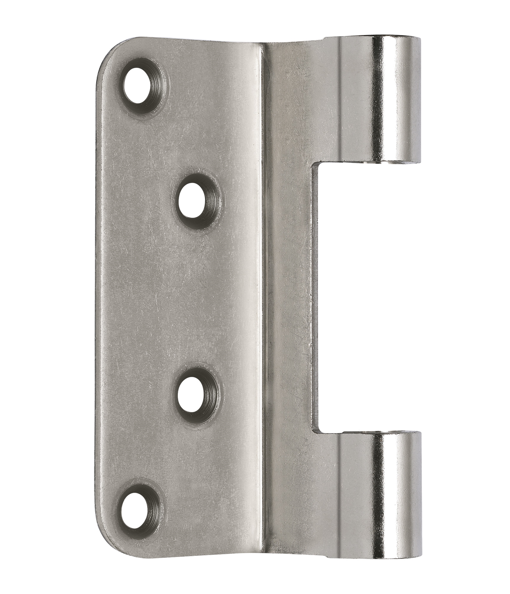 Пластина дверной петли для дверей без наплава, никелированный, сталь. Рис. 1