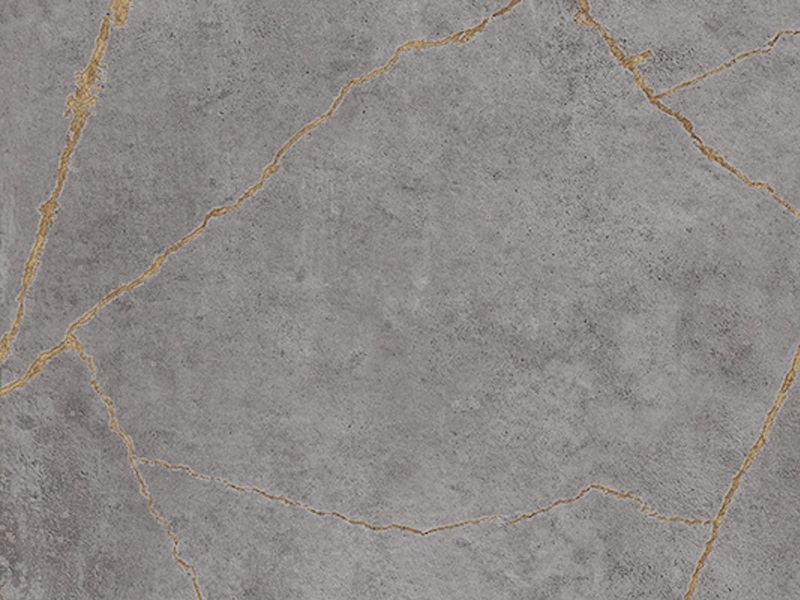 Плита ЛДСП ALVIC SYNCRON 1240*18*2750 мм, керамика золото 02 (Porcelain Gold 02 JA),  двустороннее тиснение. Рис. 2