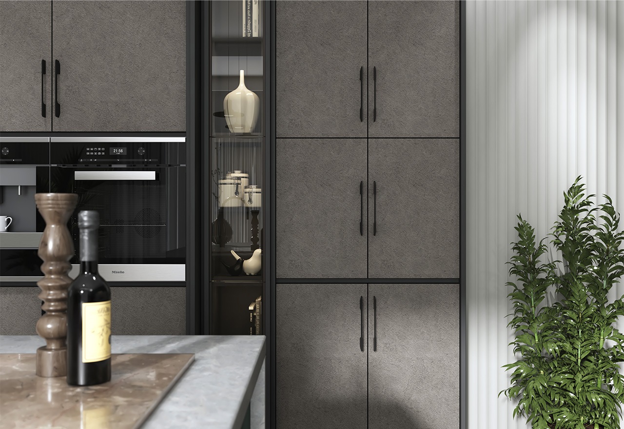 Плита МДФ AGT 3P 1220*18*2800 мм, двусторонняя, с тиснением, слэйт кофе 3058. Рис. 3