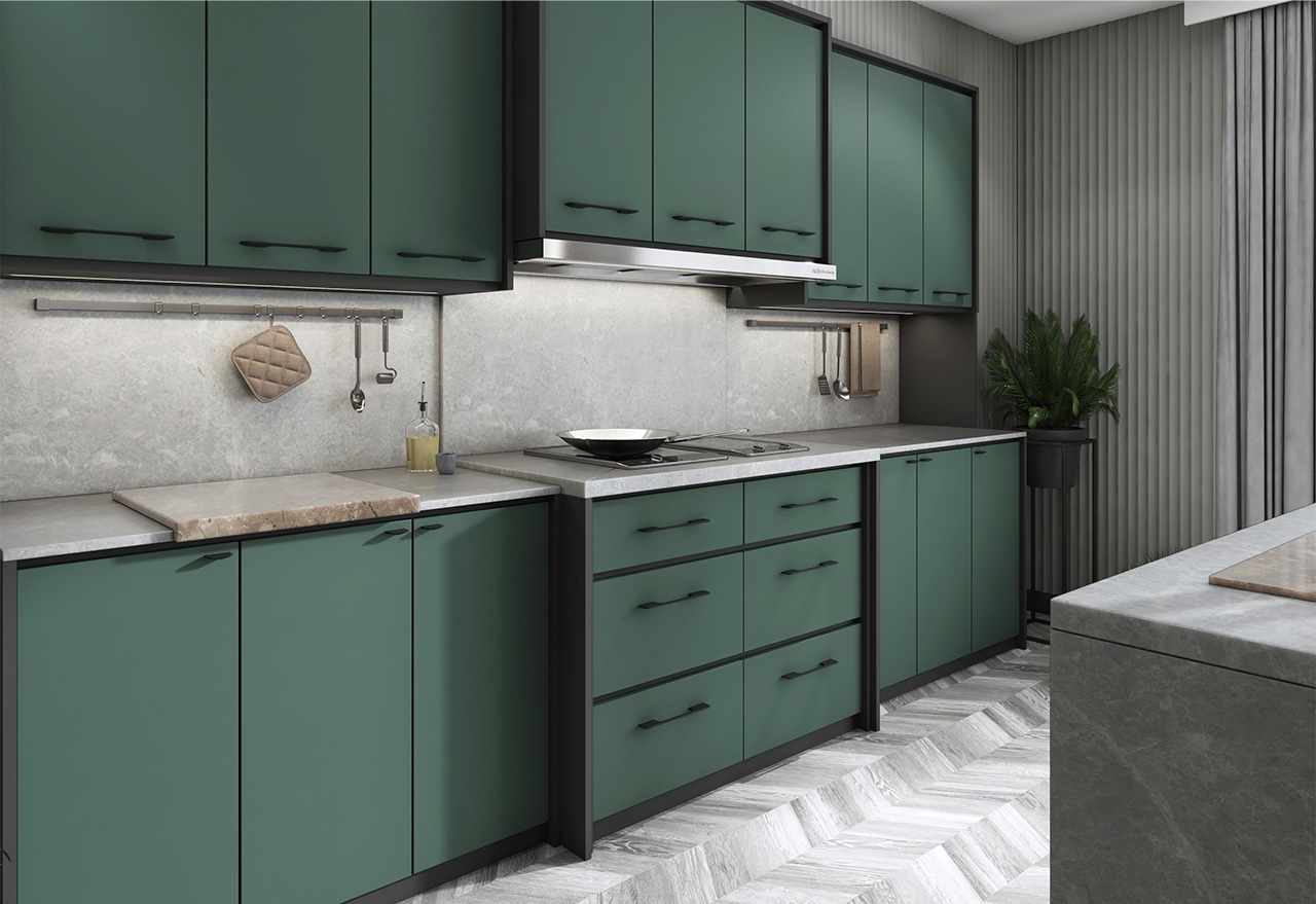 Плита МДФ AGT 3P 1220*18*2800 мм, двусторонняя, супермат, лиф грин 3050. Рис. 3