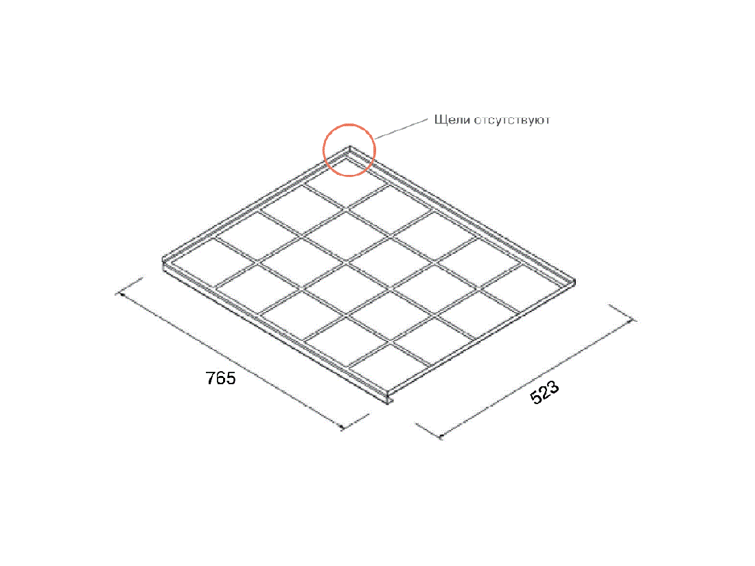 Поддон алюминиевый в базу с мойкой 800мм (765x523) FIRMAX. Рис. 2