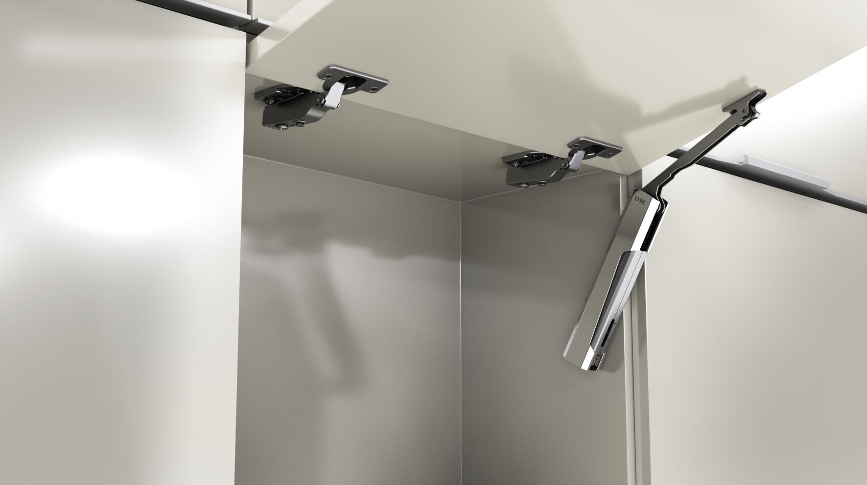 Подъемный механизм TOP STAY SE PUSH-OPEN для откидных фасадов, индекс нагрузки 500-1400, высота h=240-600 мм, без доводчика (отв. часть саморез и скотч). Рис. 3 Подъемный механизм TOP STAY SE PUSH-OPEN для откидных фасадов, индекс нагрузки 500-1400, высота h=240-600 мм, без доводчика (отв. часть саморез и скотч). Рис. 3