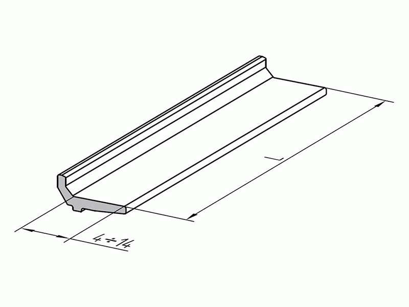 Подкладка опорная 4-8мм (из профиля F50.0801). Рис. 1
