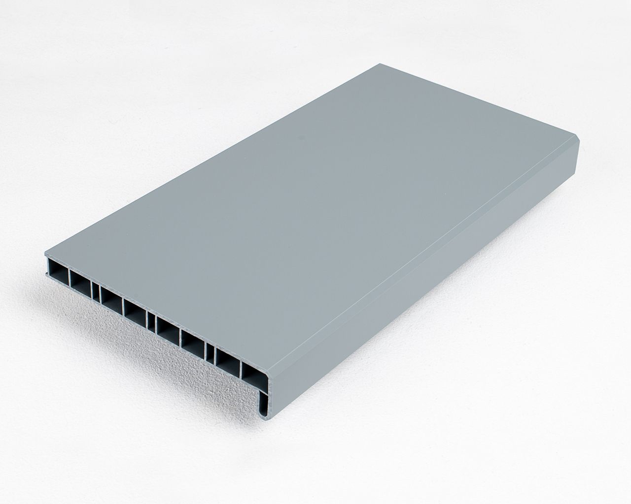 Подоконник пластиковый Витраж дизайн /600/ 2 капиноса серый /6,0м/. Рис. 1