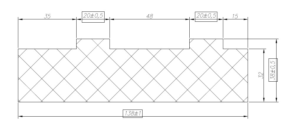 Подставочный профиль из пенополистирола для рам S158, 138х38х1175 мм белый. Рис. 1