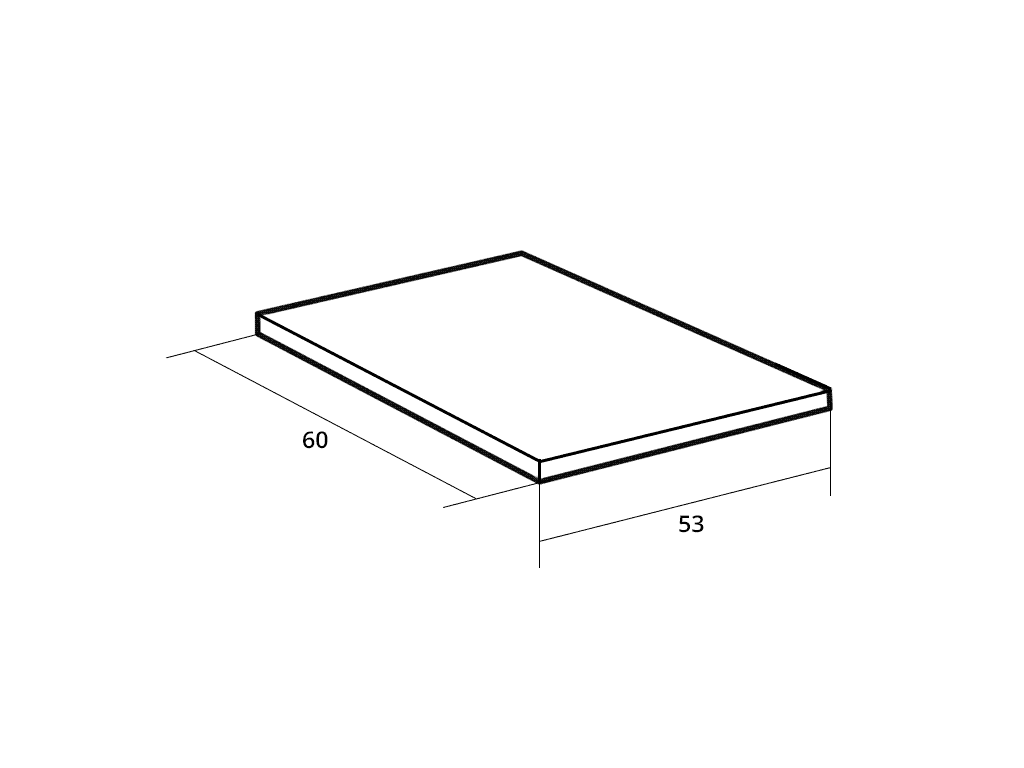 Полка для напольных корпусов 60*53. Рис. 1
