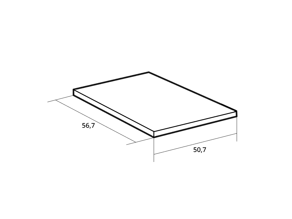 Полка для напольных корпусов 60*53. Рис. 2 Полка для напольных корпусов 60*53. Рис. 2