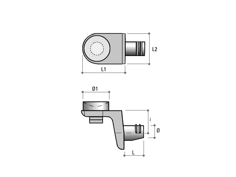 FIRMAX EA13 Полкодержатель для стекла с присоской и упором, никель. Рис. 3