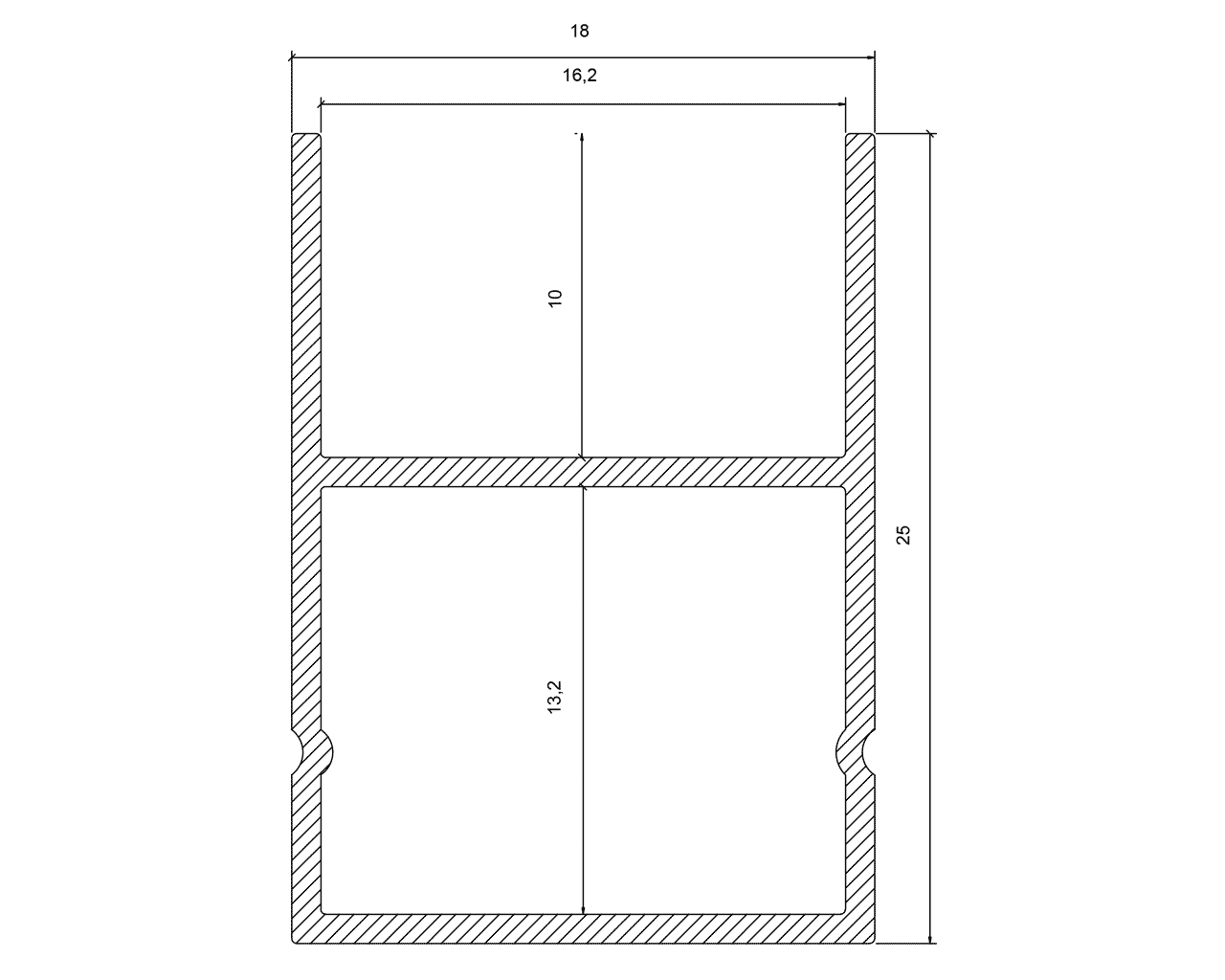 Пороговый профиль узкой серии 18мм, алюминиевый, 5.5м. Рис. 2 Пороговый профиль узкой серии 18мм, алюминиевый, 5.5м. Рис. 2